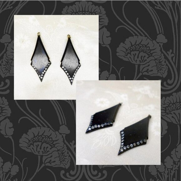 Vintage Earrings Components Pieces 20s & 30s - Picture 2 of 14